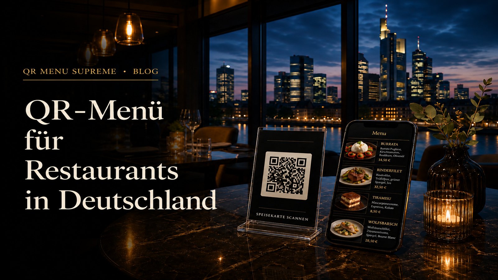 QR-Menü für Restaurants in Deutschland — digitale Speisekarte mit QR-Code